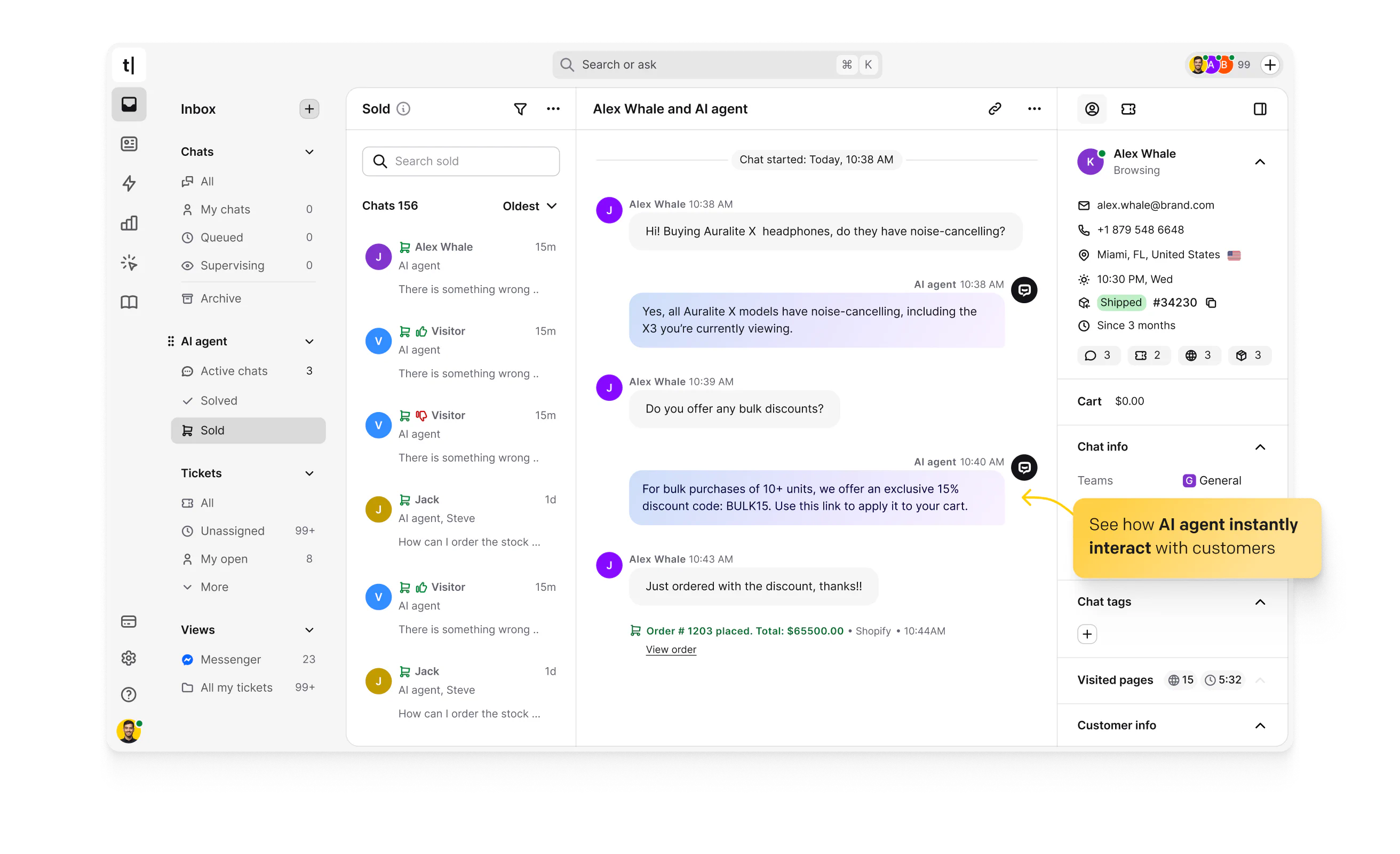 A chatbot widget with rich messages on a website