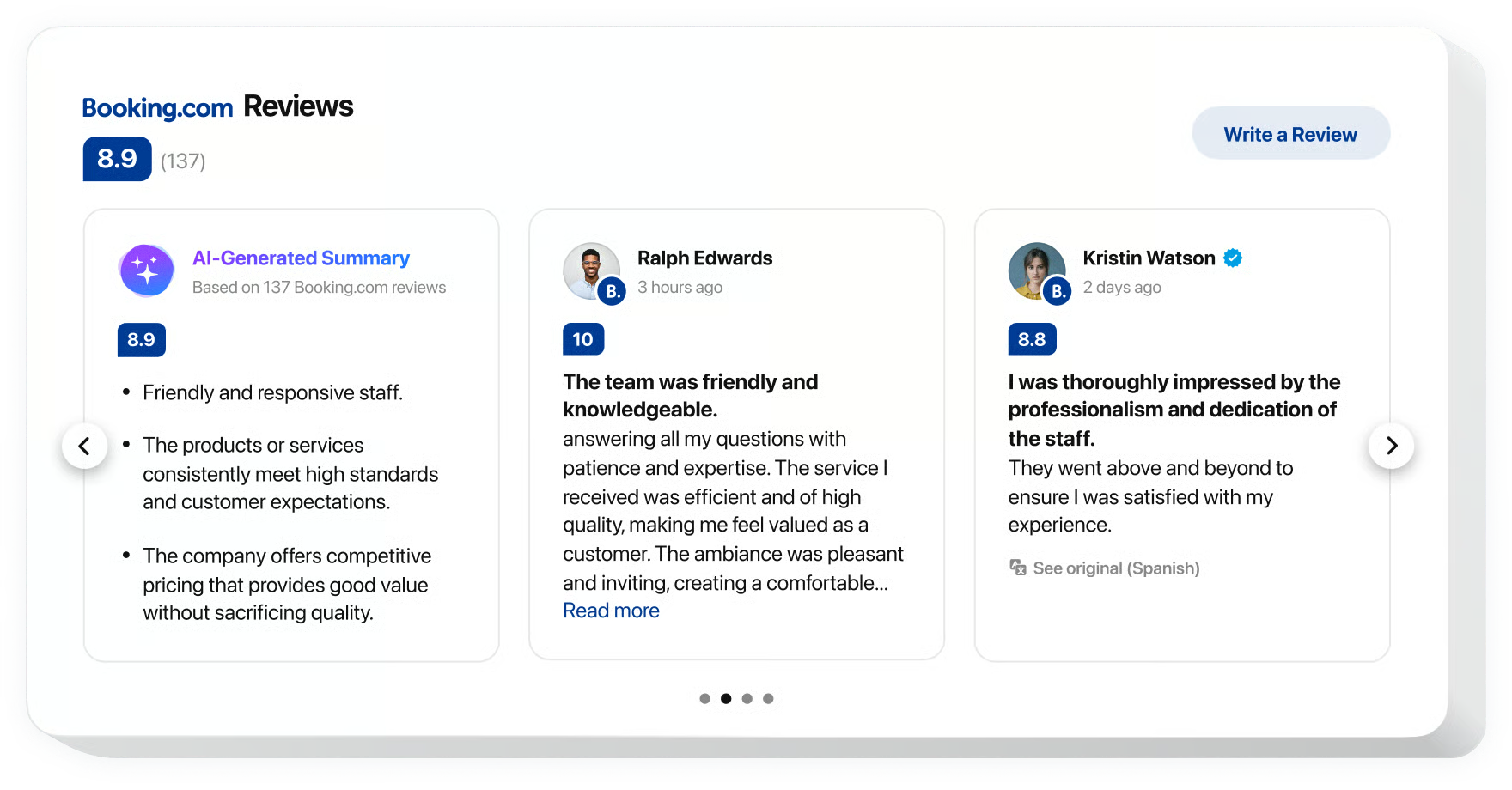 Elfsight booking and reviews widgets