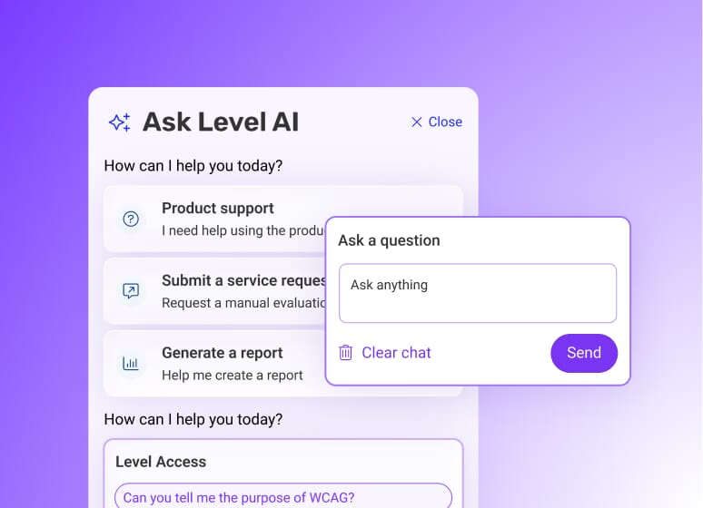 The userway management dashboard