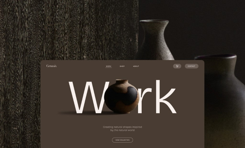 Ceramix Squarespace template homepage showcasing design-led website building