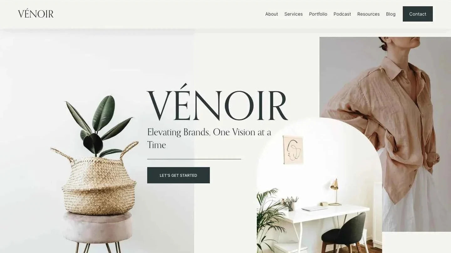 Venoir Squarespace template by Asha Glenn Design Studio