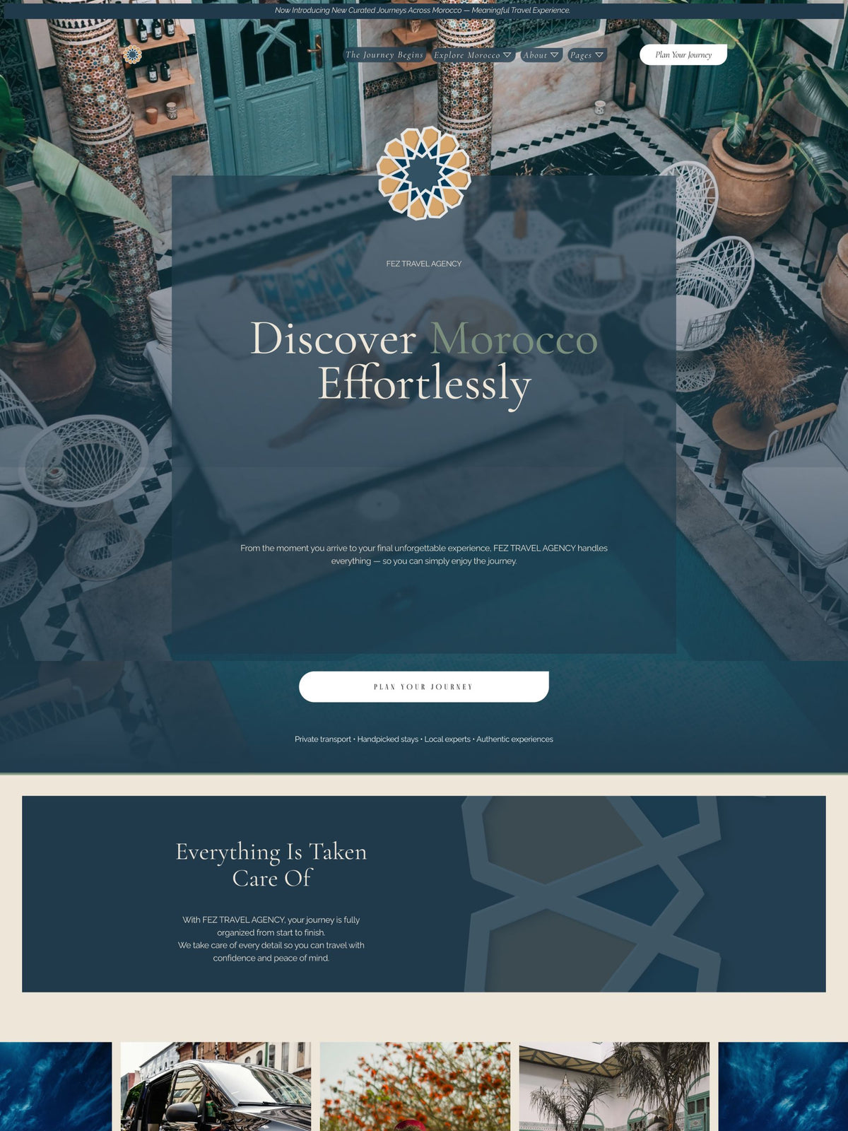 FEZ Squarespace template home page