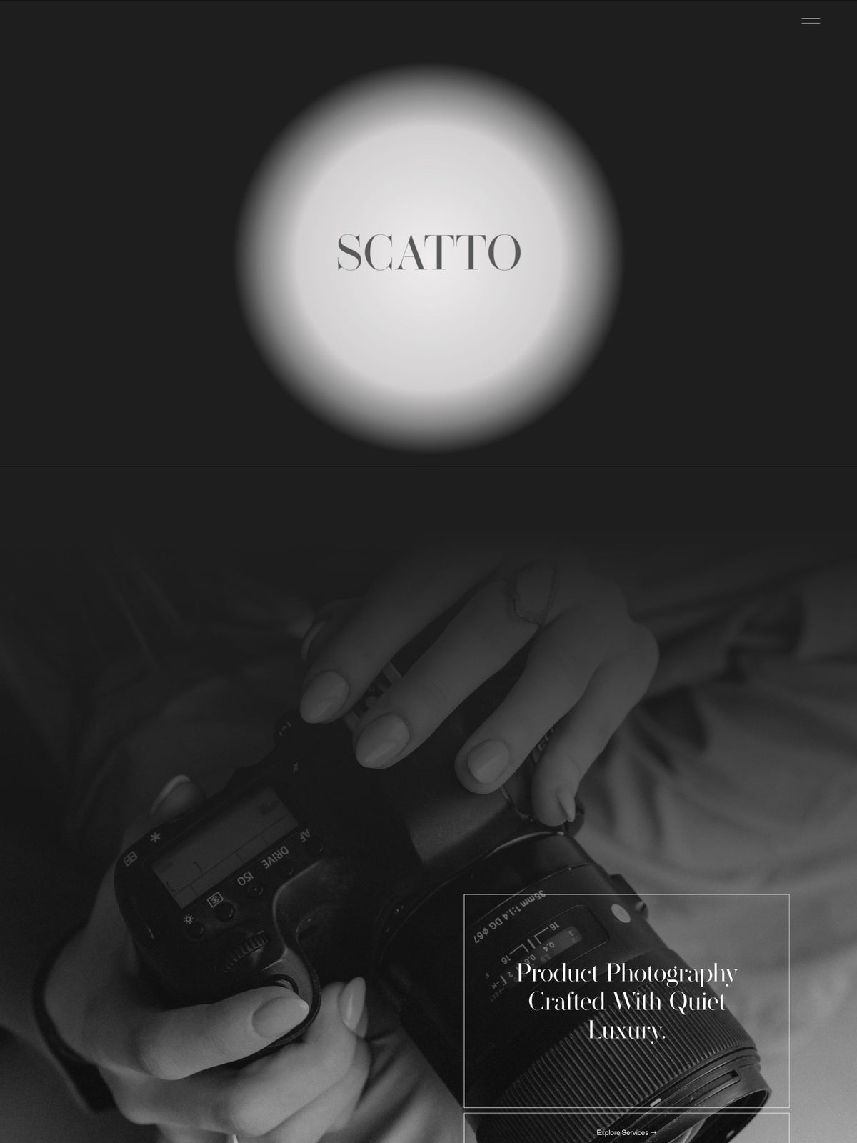Scatto Squarespace template home page