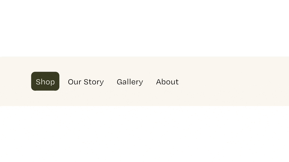 Main Nav Buttons - Pilled snippet from Will's Toolkit, preview from the Code Catalog – Squarespace Navigation & Menus on SquareLocator