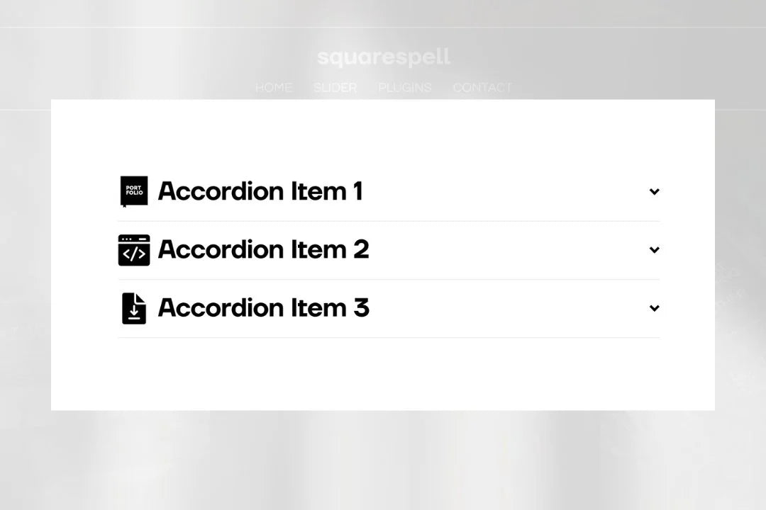 Custom icons on the Squarespace accordion block