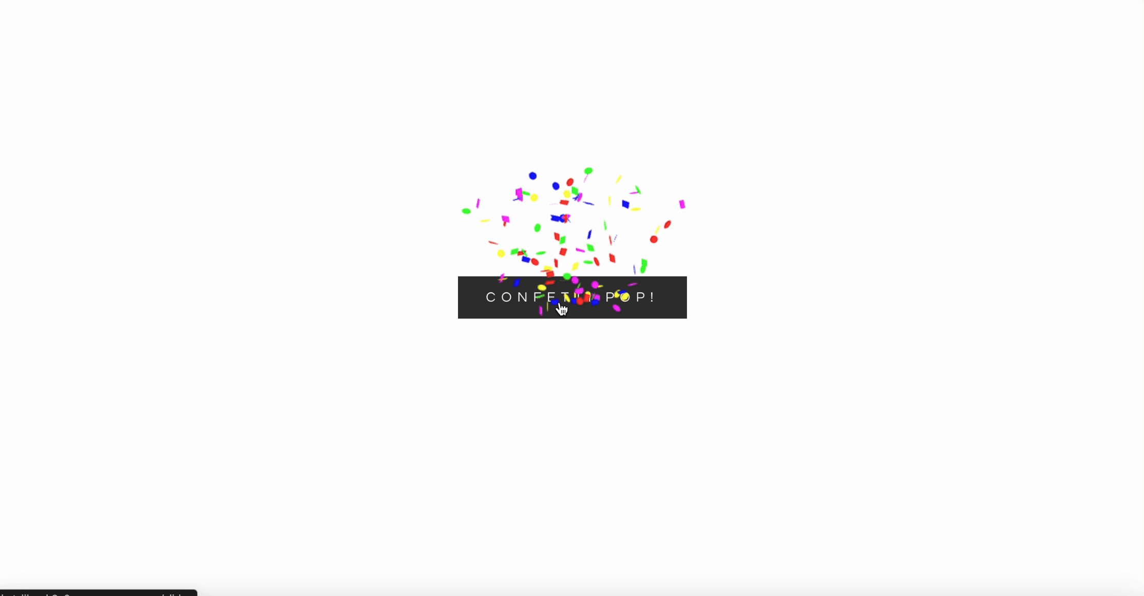 Confetti Pop Button Squarespace plugin demo