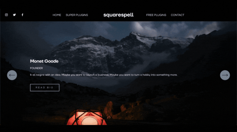 Banner Image Slider Squarespace plugin demo