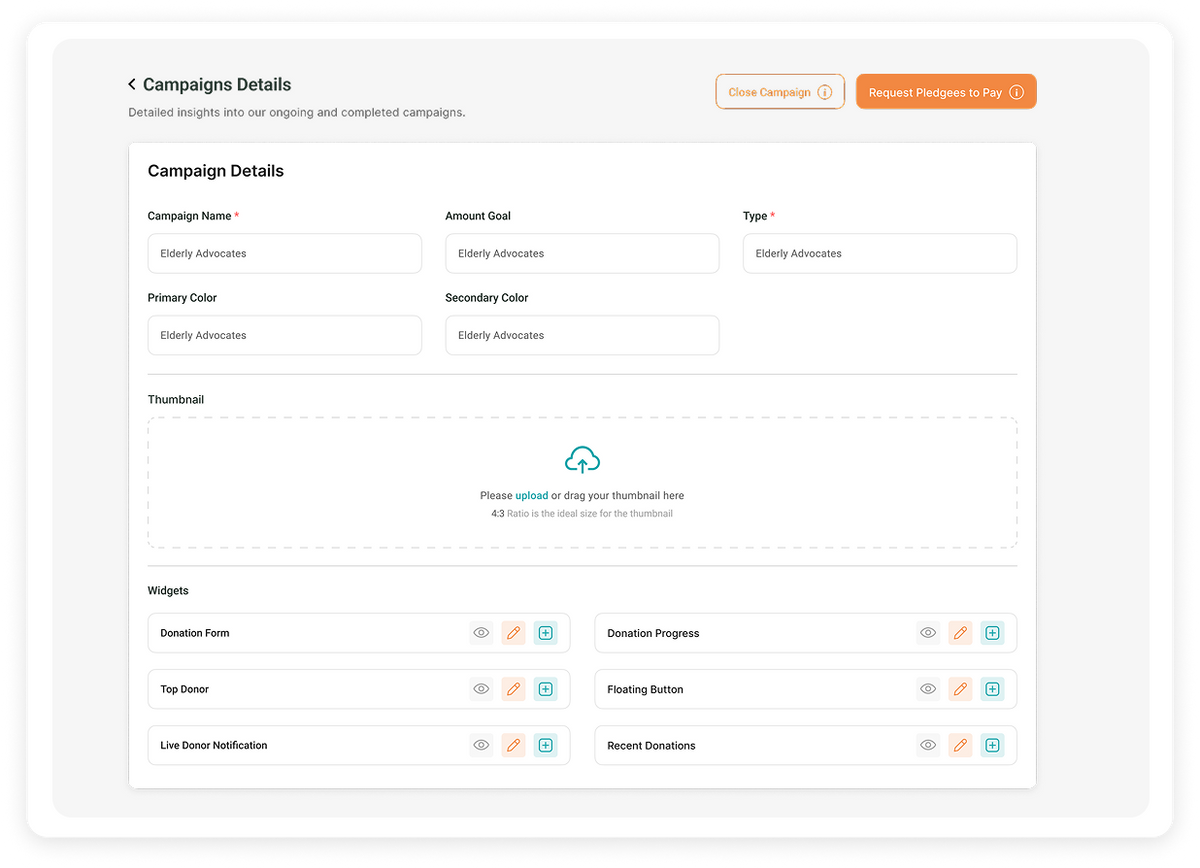 SquareDonations campaign dashboard with donation widgets – Squarespace Utilities & Developer Tools on SquareLocator