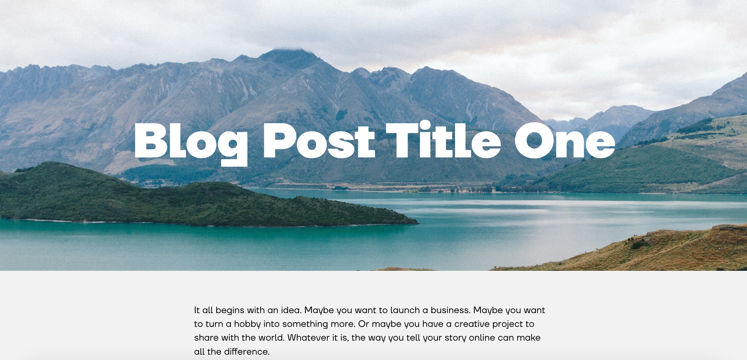 Blog post featured image displayed as a full-width banner in Squarespace 7.1