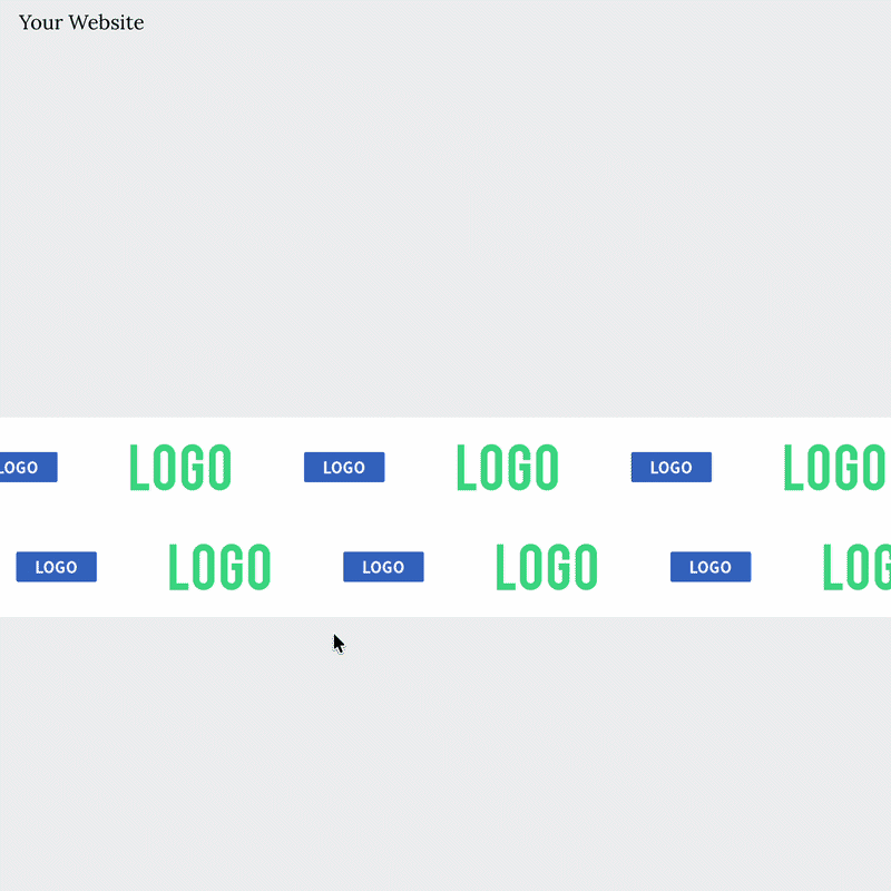 Squarespace scrolling logos carousel plugin in action