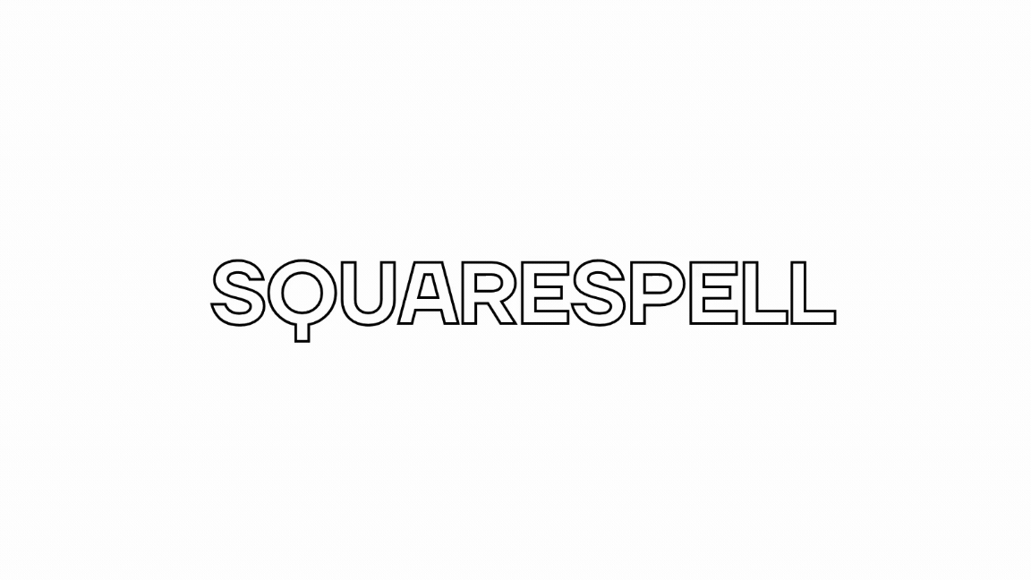 Animated outlined heading text effect on a Squarespace 7.1 site