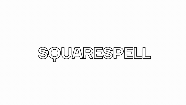 Animated outlined heading text effect on a Squarespace 7.1 site