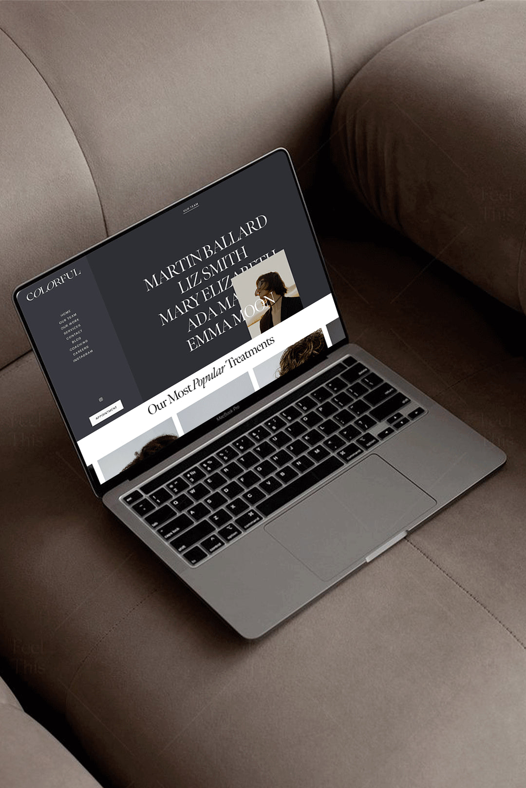 Colorful Squarespace template preview
