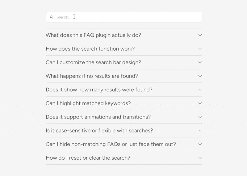 Accordion/FAQ Search Box - Squarespace Templates