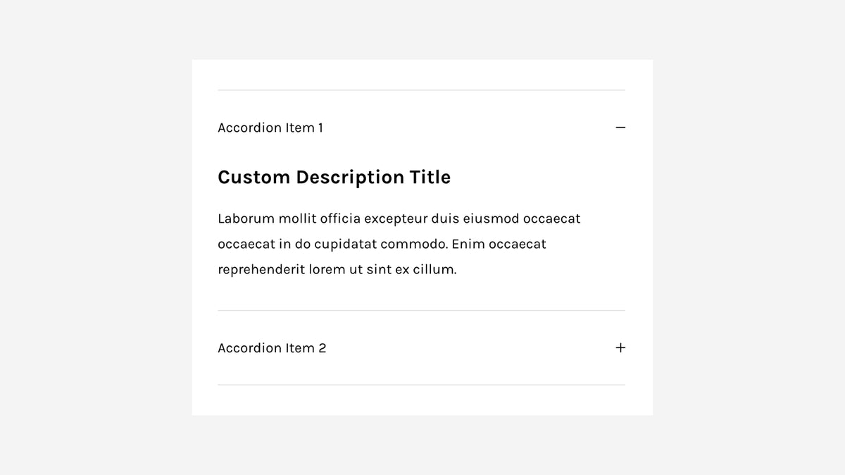 Description Titles (Accordion Block) – Squarespace UI Components on SquareLocator