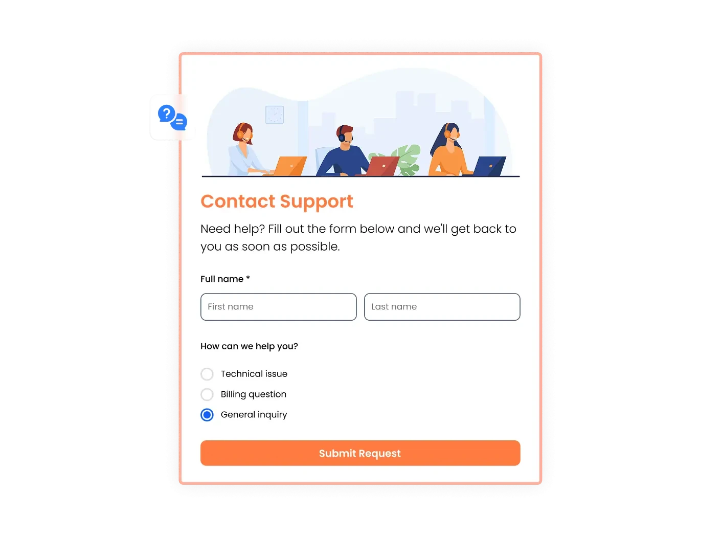 Advanced Support Form