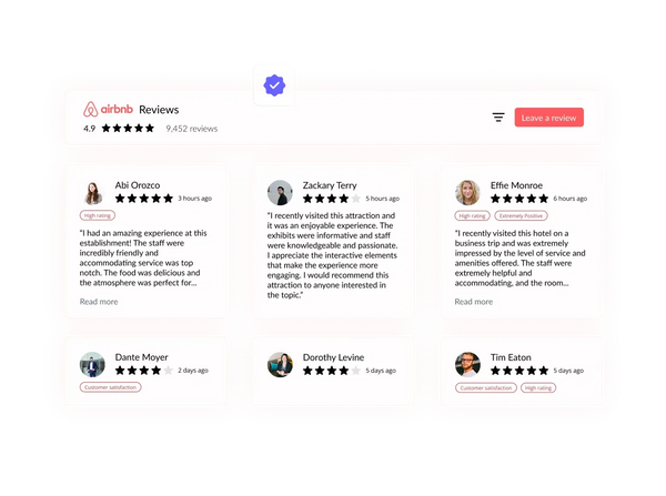 Airbnb Reviews Widget – Squarespace UI Components on SquareLocator