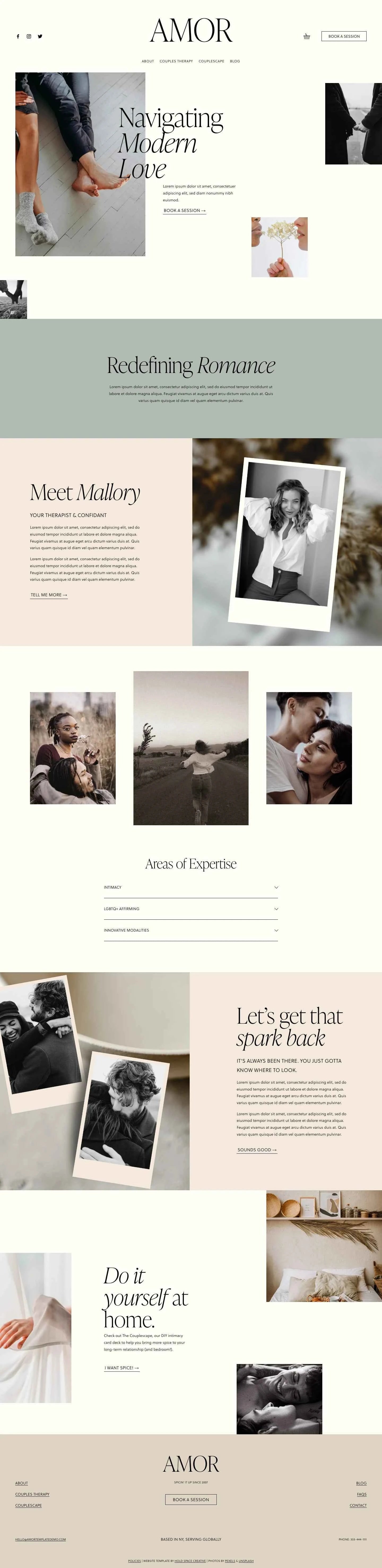 Amor - Squarespace Templates