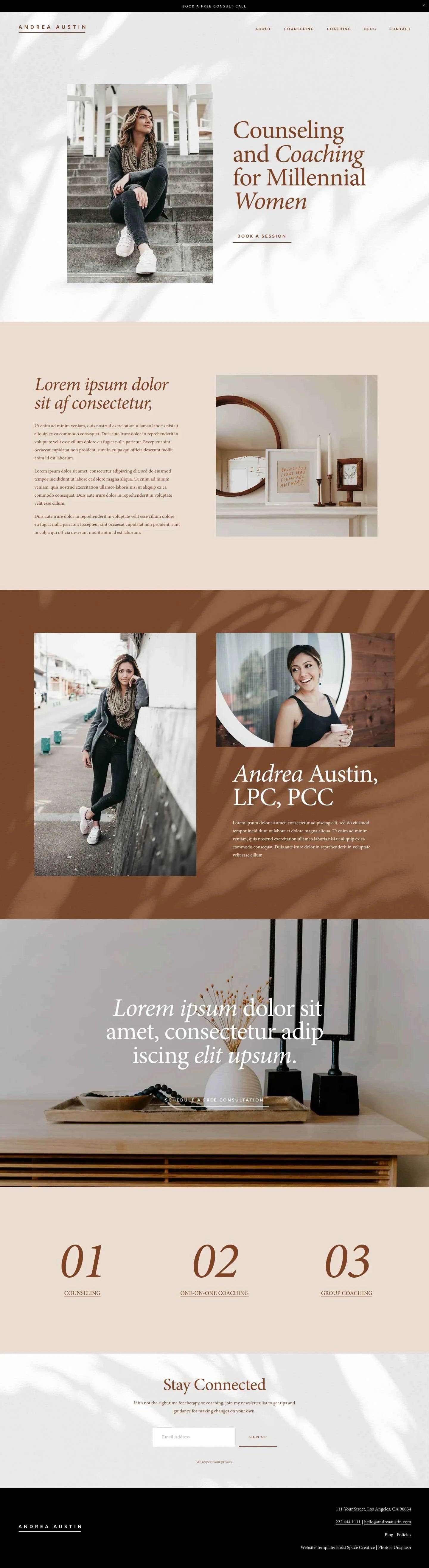 Andrea - Squarespace Templates
