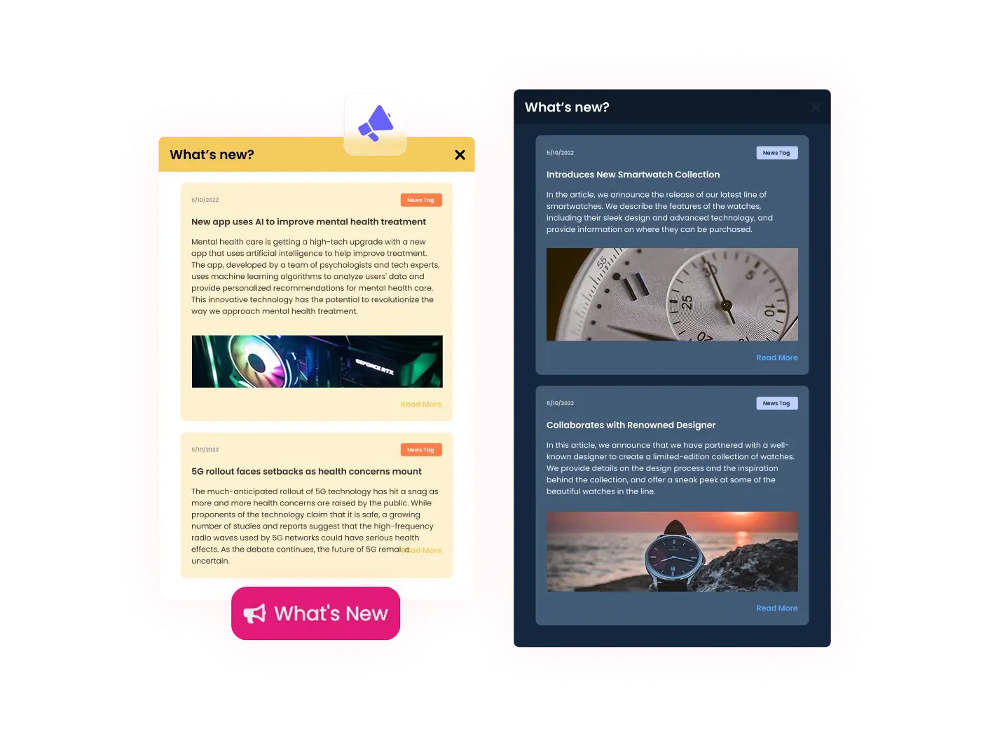 Announcements & Updates Widget