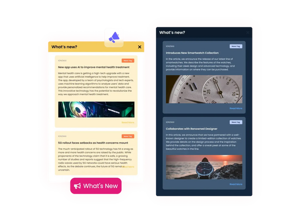 Announcements & Updates Widget – Squarespace UI Components on SquareLocator