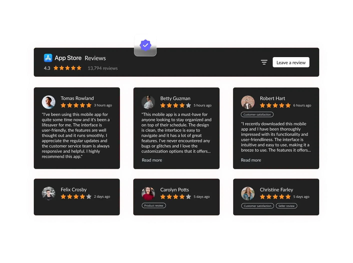 App Store Reviews Widget