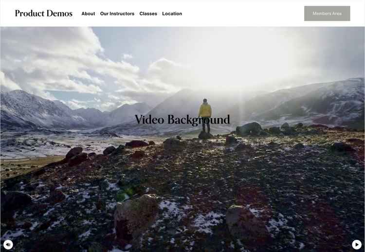 Background Video Controls
