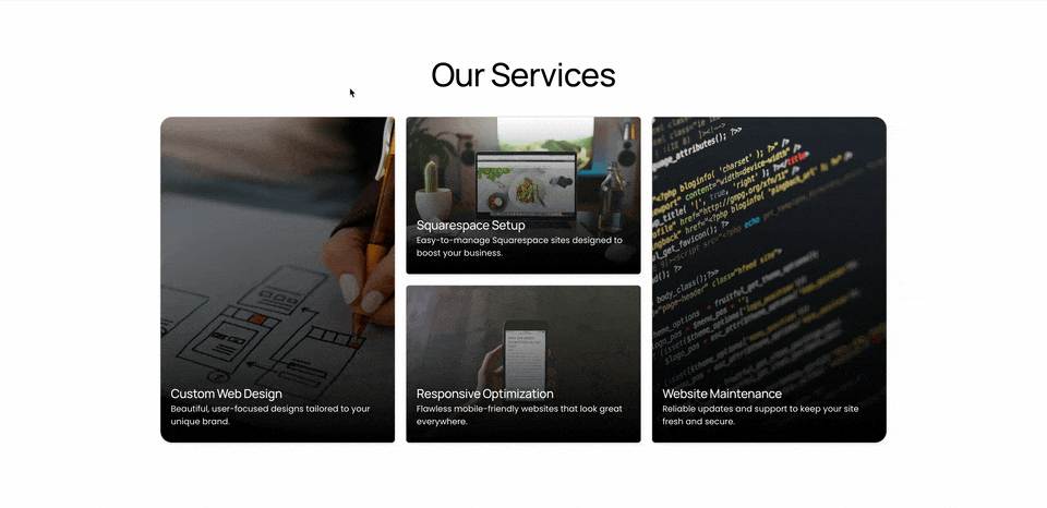 Bento 4 with Bookends - Squarespace Templates