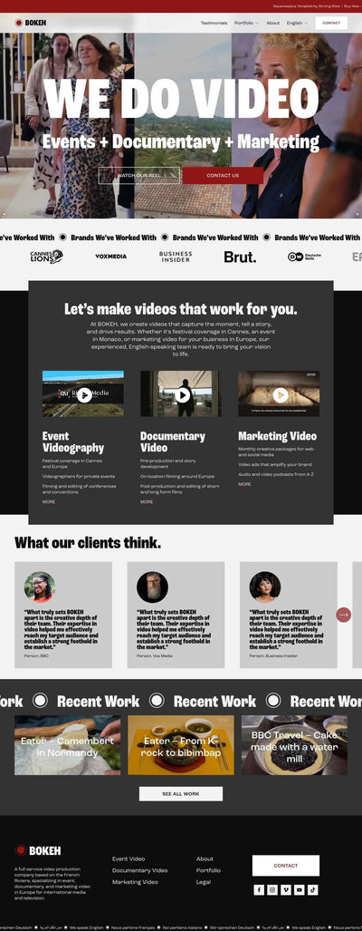 Bokeh - Squarespace Templates