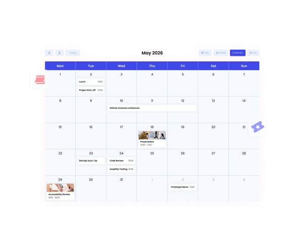 Calendar Widget – Squarespace UI Components on SquareLocator