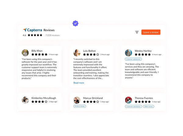 Capterra Reviews Widget – Squarespace UI Components on SquareLocator