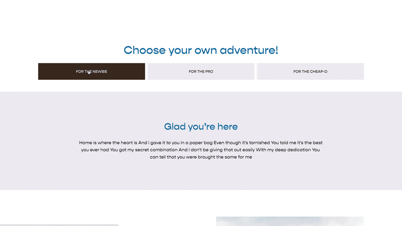 Choose Your Own Adventure - Squarespace Templates