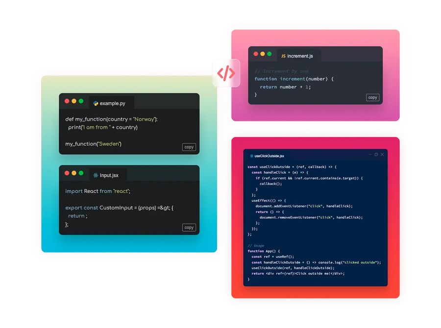 Code Snippets Widget