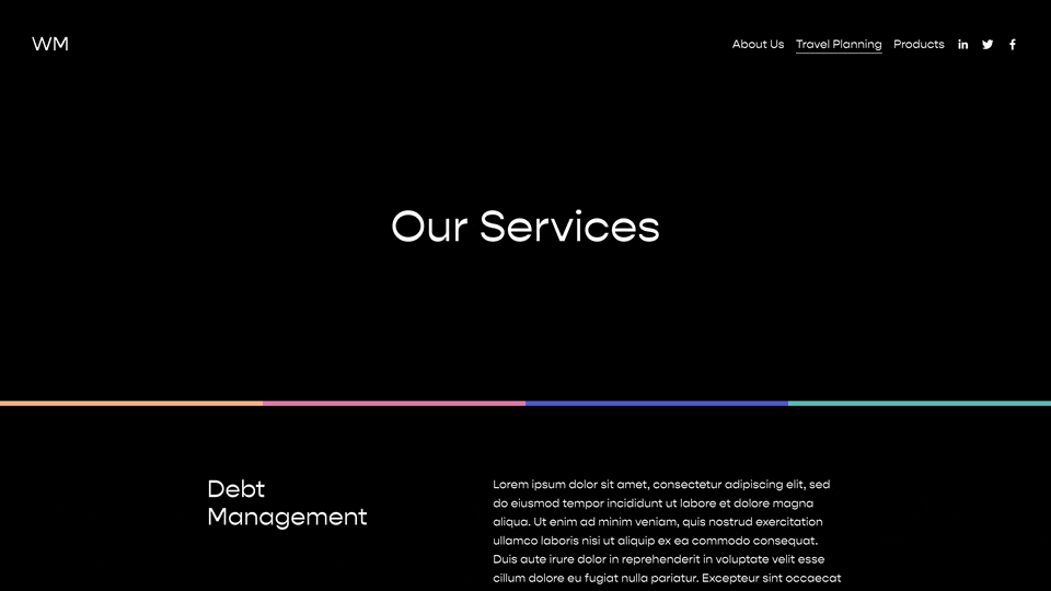 Colorful Animated Divider - Squarespace Templates