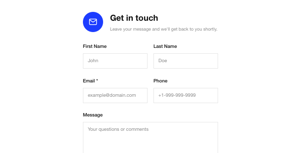 Website Contact Form