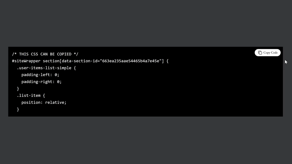Copy Code to Clipboard Button - Squarespace Templates