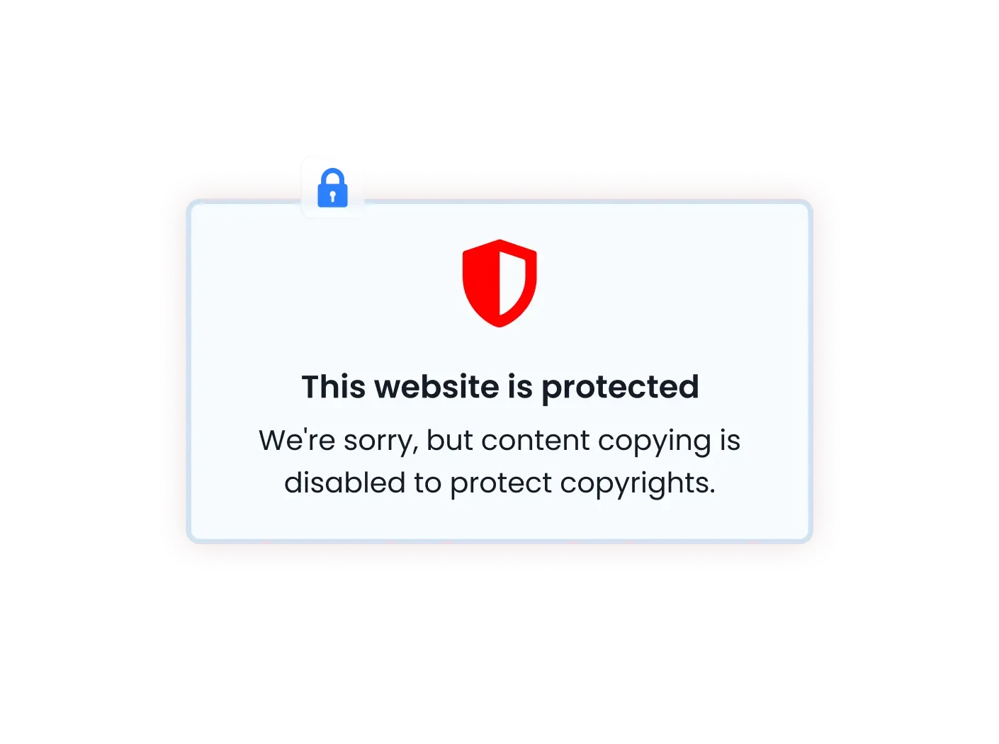 Copyright protection widget