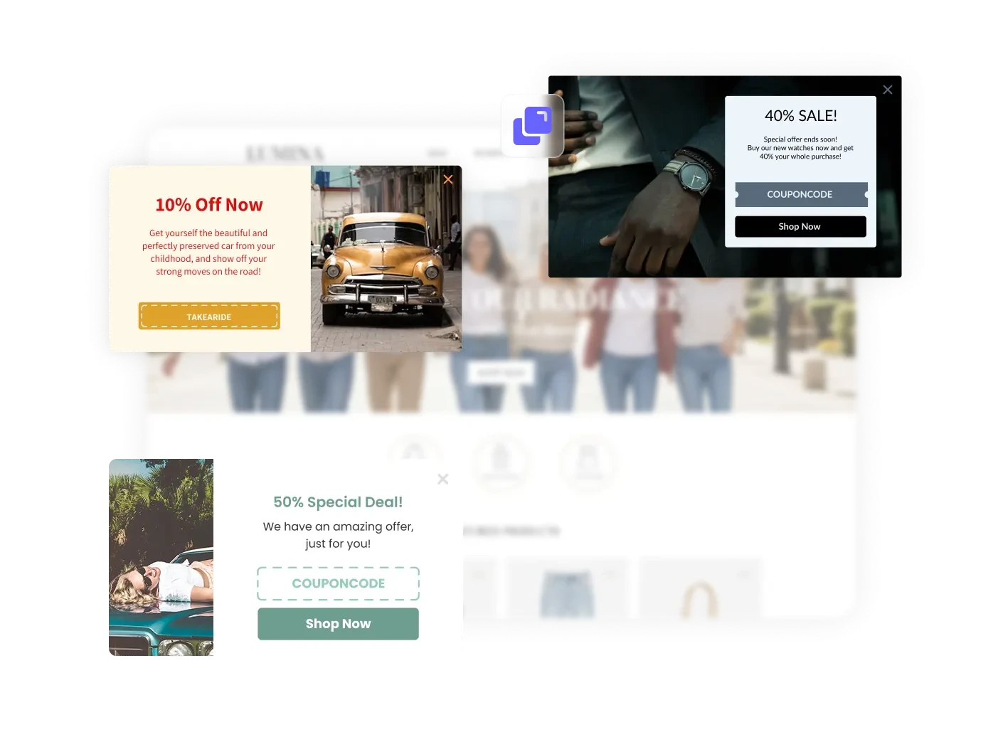 Corner Coupon Pop-up