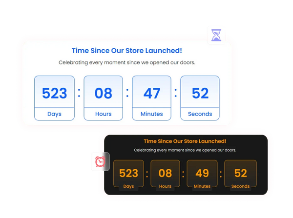 Count-Up Clock Widget – Squarespace UI Components on SquareLocator