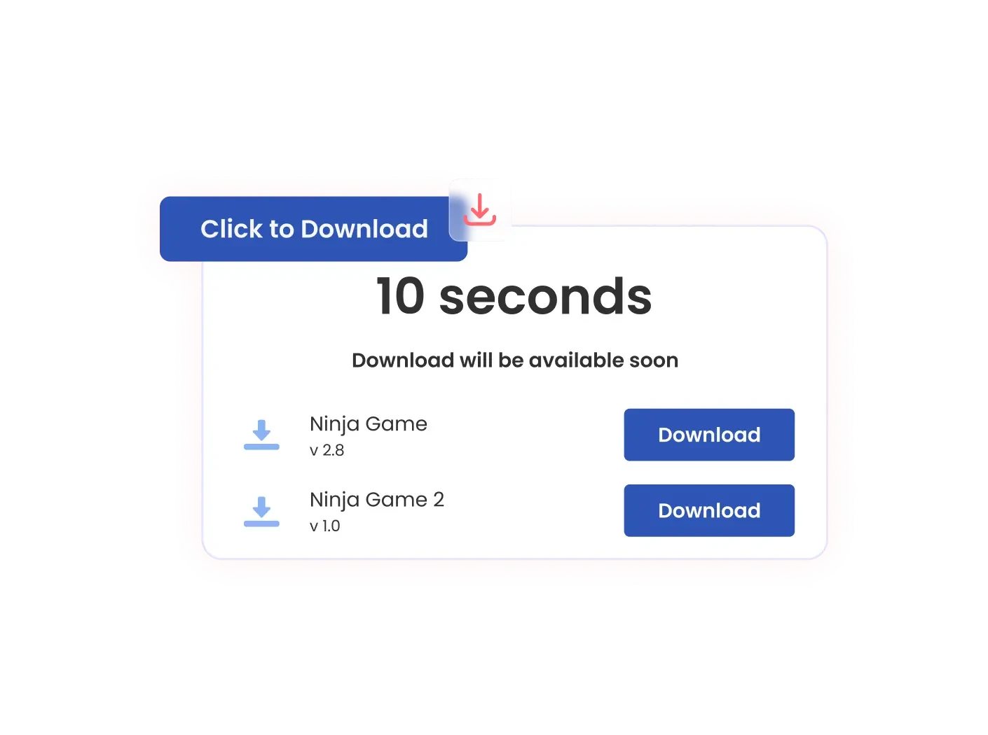 Countdown to Download widget