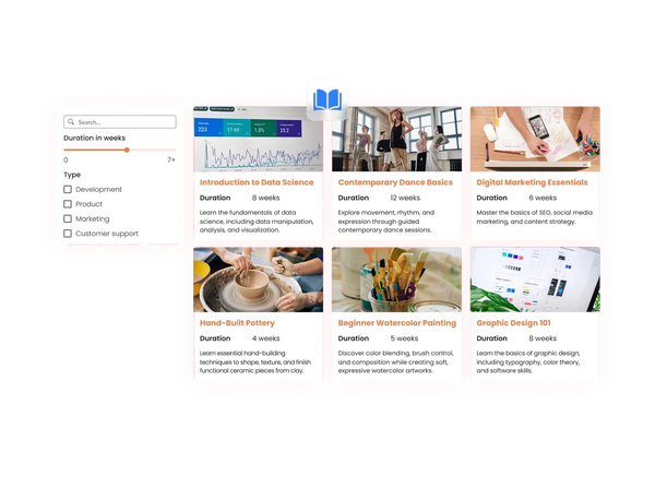 Course Listings Widget – Squarespace UI Components on SquareLocator