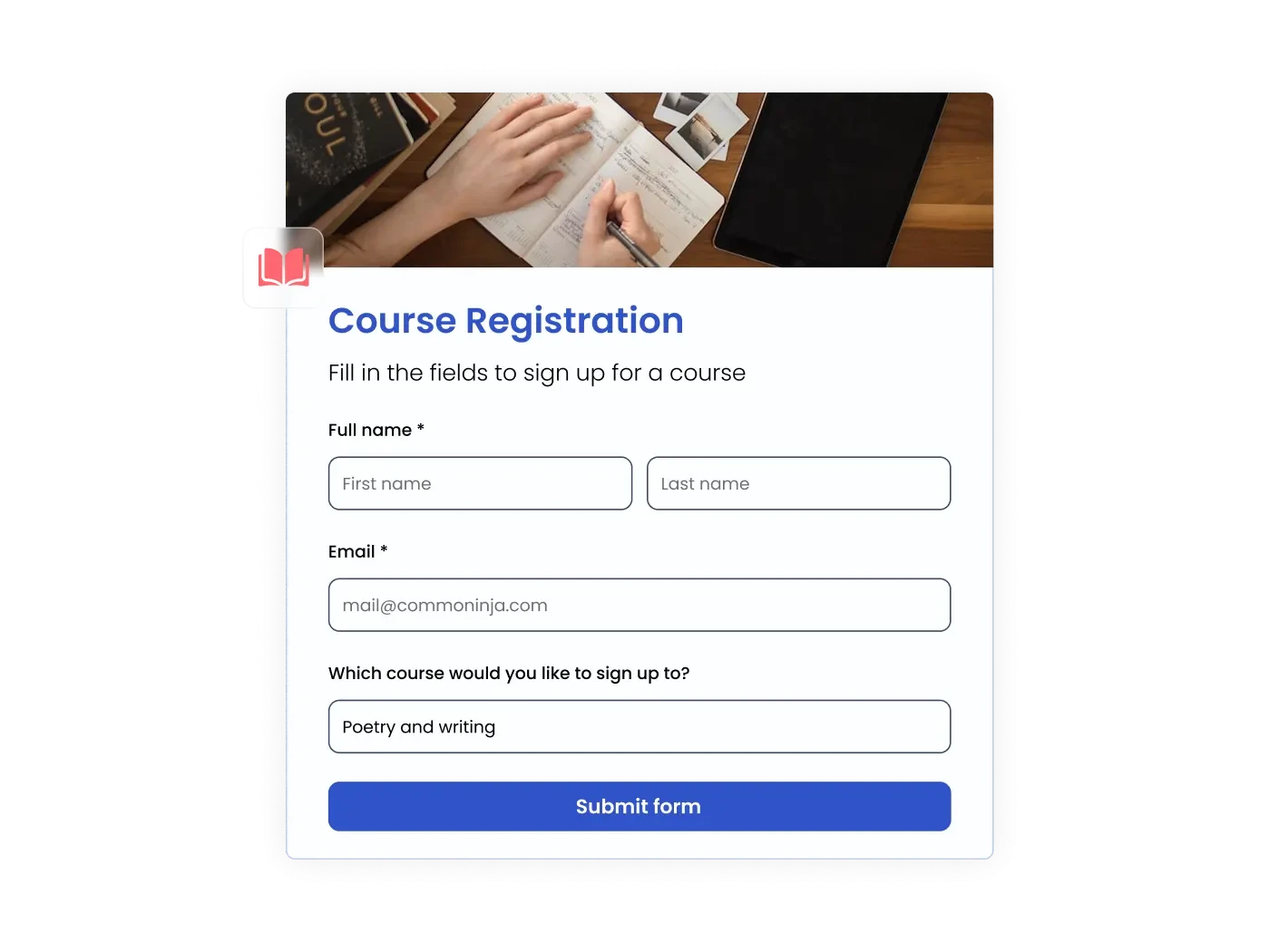 Course Registration Form