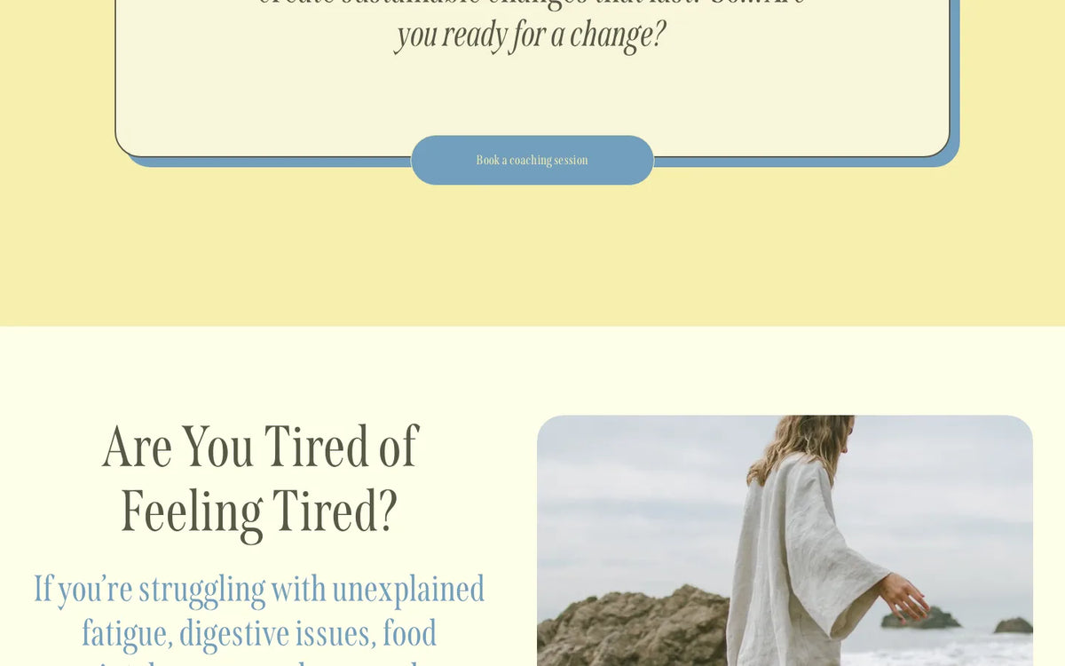 Deeply Rooted Squarespace template homepage section