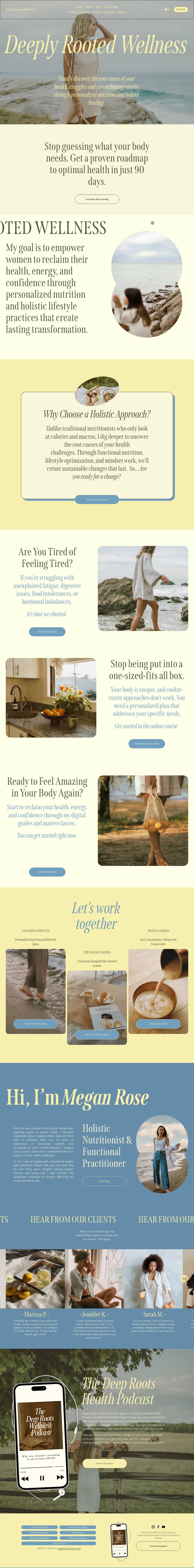 Deeply Rooted Squarespace template by Emily Ames