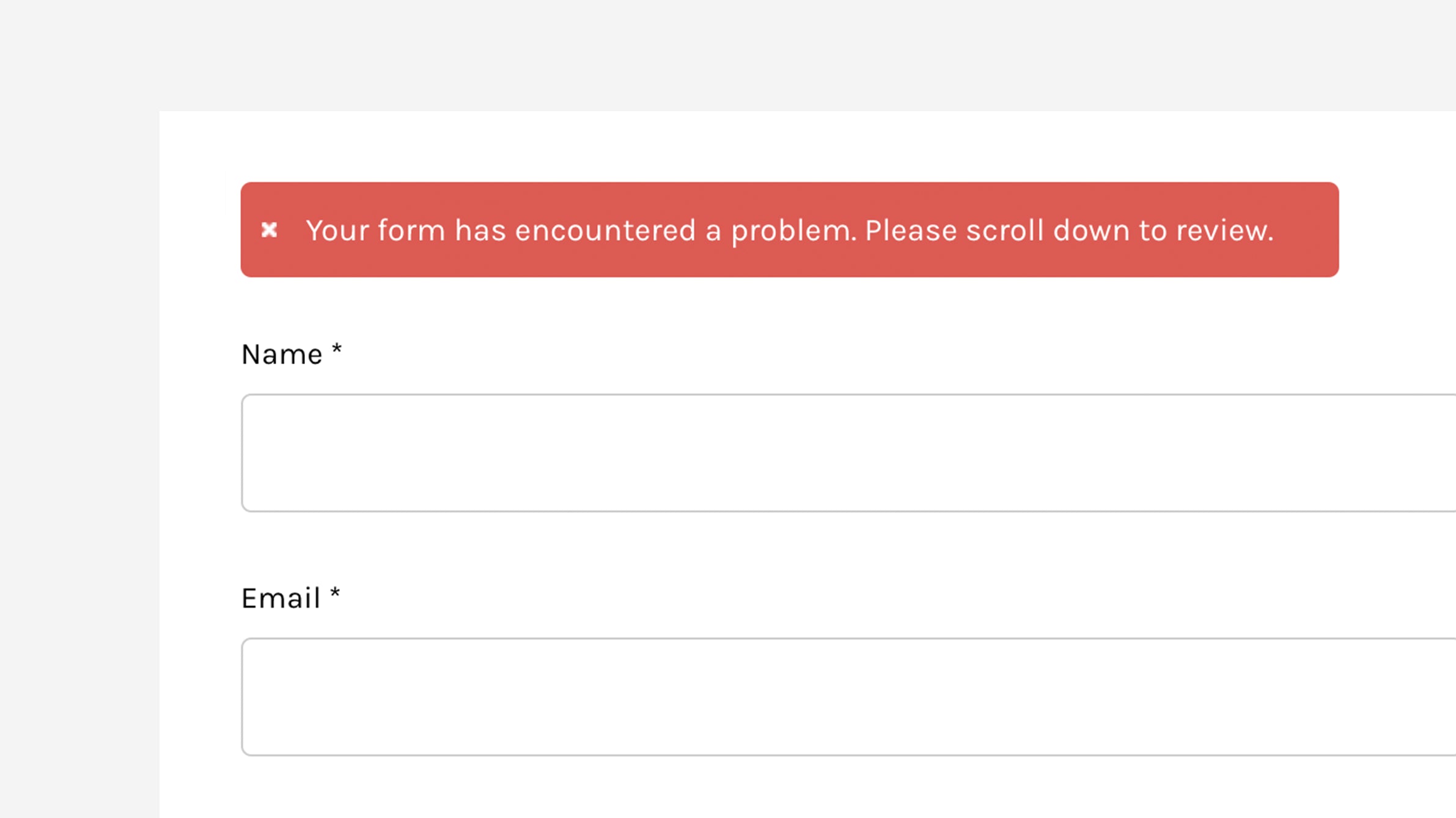 Error Alert Style - Squarespace Templates