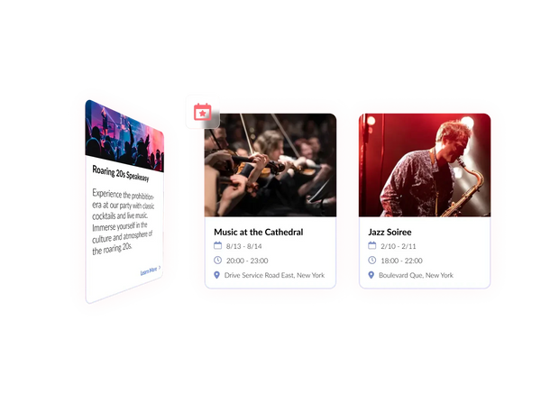 Event Flip Cards Widget – Squarespace Effects & Interactions on SquareLocator