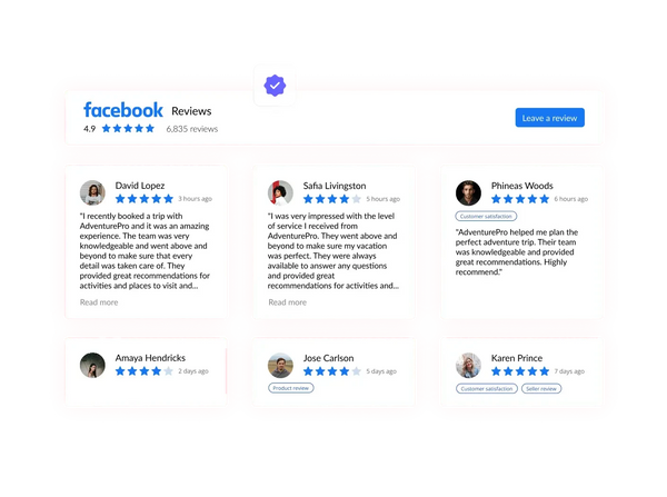 Facebook Reviews – Squarespace UI Components on SquareLocator