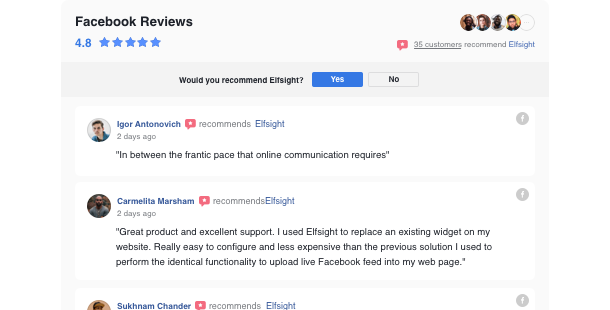 Facebook Reviews