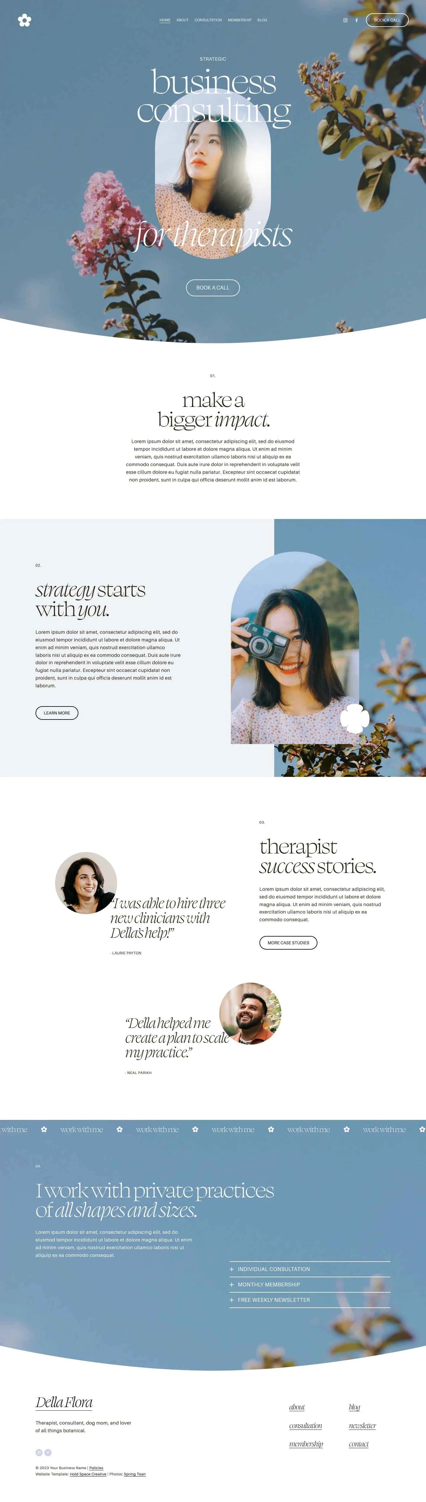 Flora - Squarespace Templates