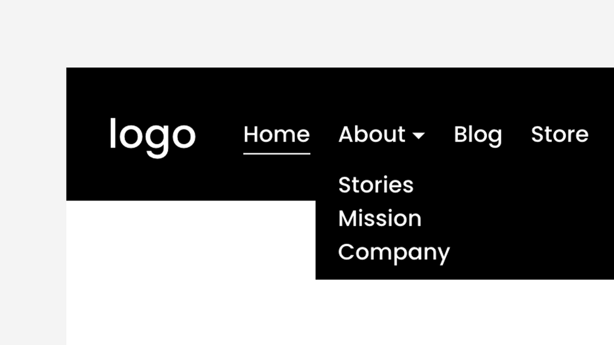 Indicator Arrow (Navigation Dropdown) – Squarespace Navigation & Menus on SquareLocator